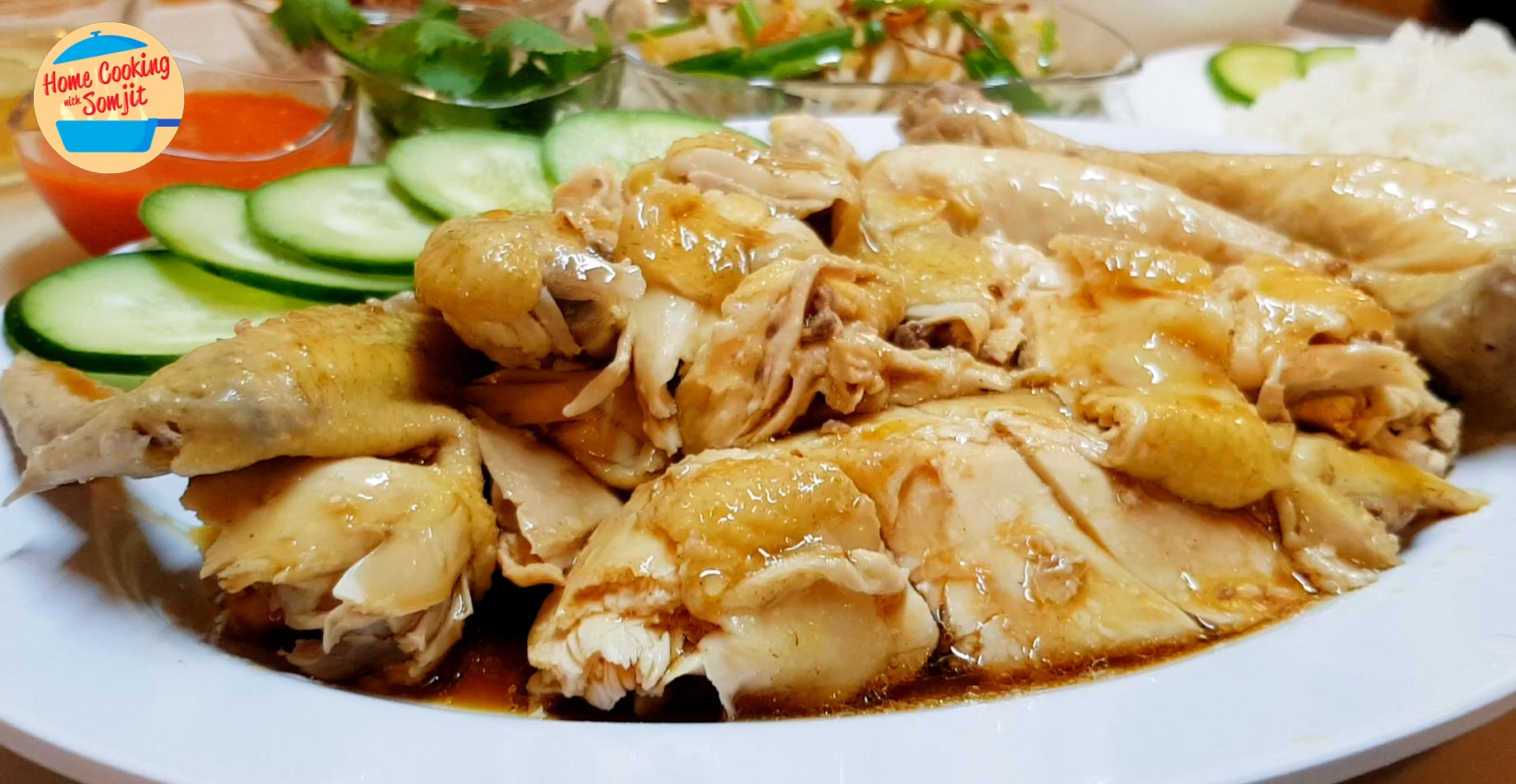Complete Homemade Chicken Rice Meal