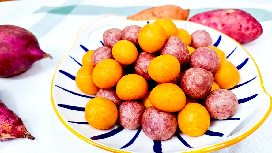 Fried Hollow Sweet Potato Balls Snack