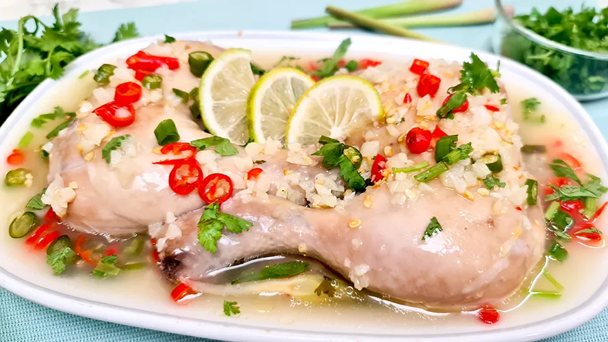 Steamed Chicken with Lime