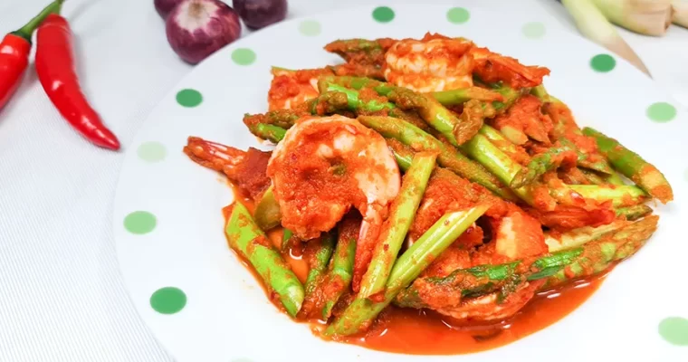 Sambal Asparagus with Prawns Recipe